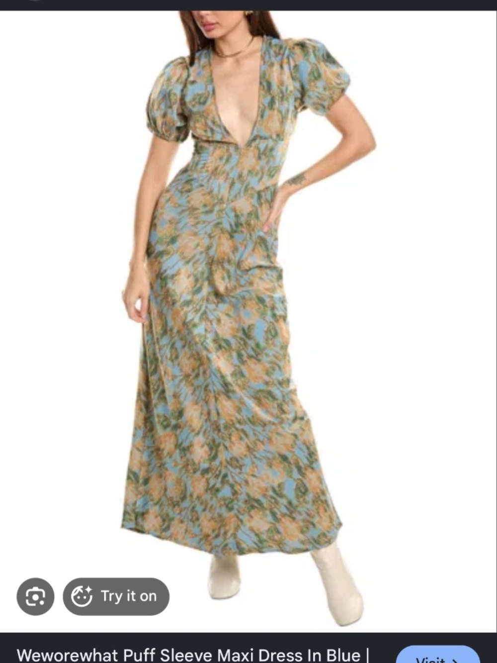 WeWoreWhat Puff Sleeve Maxi Dress